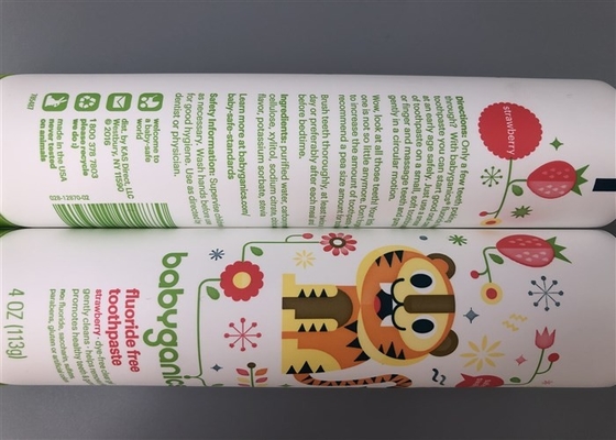 Babyganics Lotion Tube Packaging / PE Cosmetic Tube Flip Top Cap 113g
