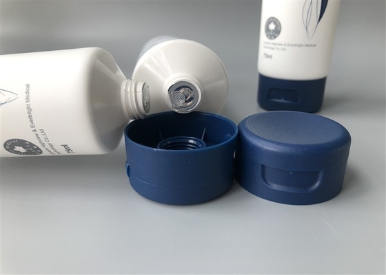 5 Layer White Tube Packaging / Lip Top Matt Cap Collapsible Plastic Tube
