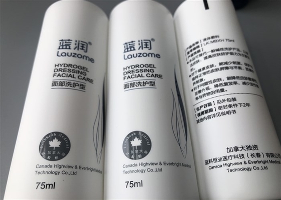 5 Layer White Tube Packaging / Lip Top Matt Cap Collapsible Plastic Tube