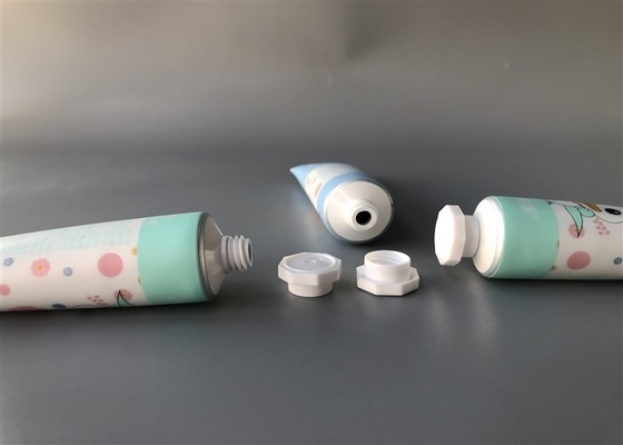 30g Silver Sheet Laminate Tube Packaging , Aluminum Squeeze Tubes Octagonal Cap