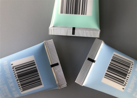 30g Silver Sheet Laminate Tube Packaging , Aluminum Squeeze Tubes Octagonal Cap